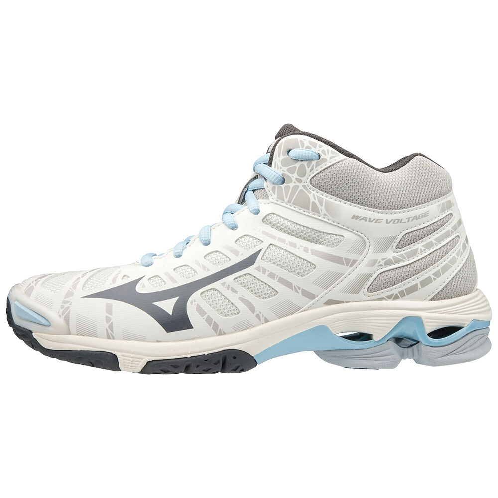 Zapatillas Voleibol Mizuno Wave Voltage Mid Mujer Blancas/Gris Comprar GMCA-47012